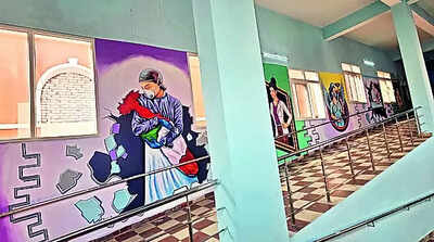 Hosp walls turned into canvases of healing