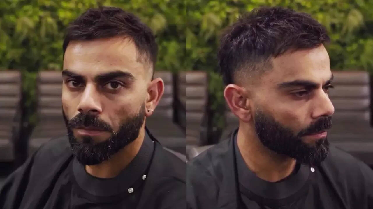 Virat Kohli haircut Amid speculations of moving to London Virat Kohli gets a new haircut from his favourite hairstylist and it s not Aalim Hakim Times of India