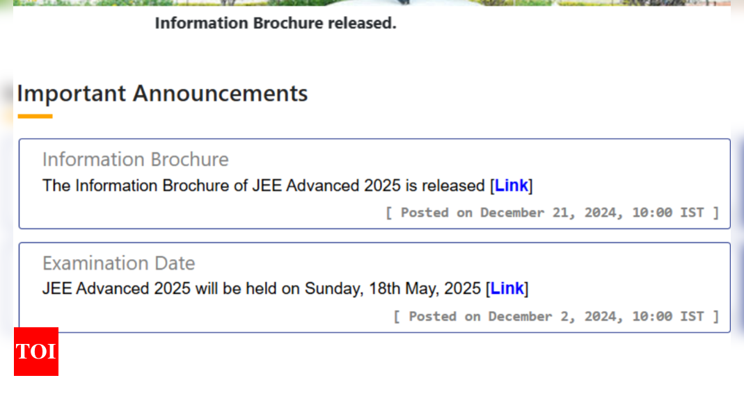 JEE Advanced 2025 official brochure released, registration begins on April 23 – Check details here