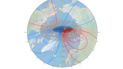 नए मॉडल से पता चलता है कि चुंबकीय उत्तरी किनारे साइबेरिया के करीब हैं