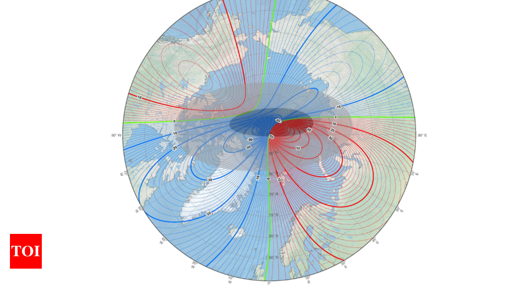 Magnetic north edges closer to Siberia, new model reveals