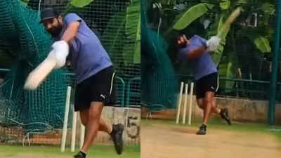 Mohammed Shami steals the show with explosive batting in practice session