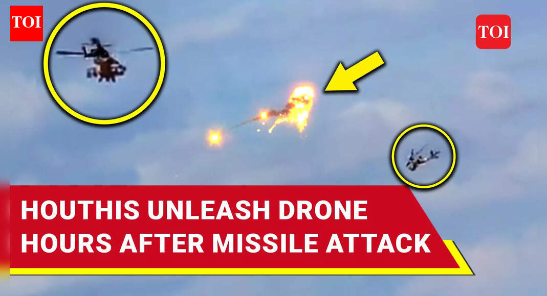Houthis Unleash Drone Hours After Missile Attack On Israel | Watch