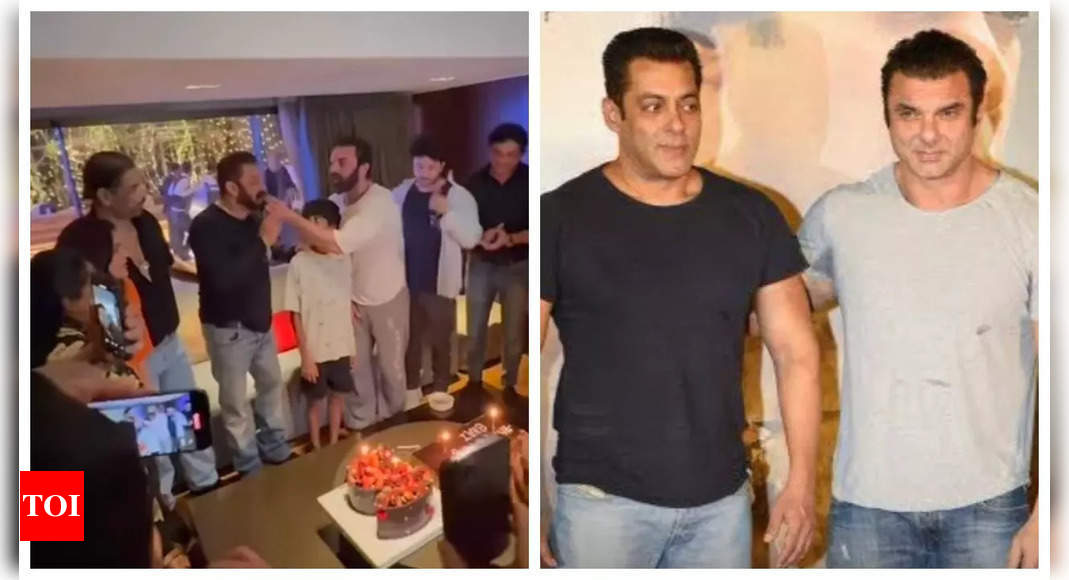 Sohail Khan first feed cake to Salman Khan on his birthday, fans are in awe to see the love between the brothers - Video