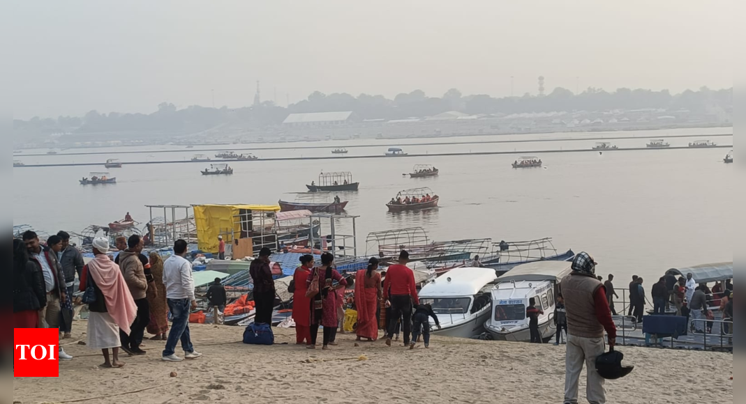 Maha kumbh 2025: 12km river line set up for smooth boat traffic