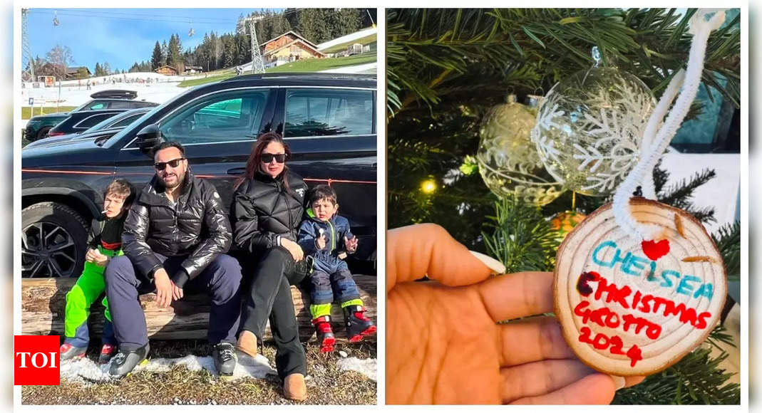 Kareena Kapoor shares heartwarming photos of Saif Ali Khan, Taimur and Jeh ahead of Christmas; don't miss their tribute to Chelsea FC! - See Inside