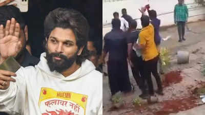 Activists attack Allu Arjun's Hyderabad home demanding Rs 1 crore for Pushpa 2 stampede victim, 8 arrested