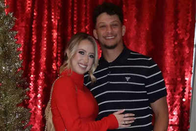 Patrick Mahomes' wife Brittany Mahomes turns heads in a stunning custom jacket as she celebrates the Chiefs' big win with her family