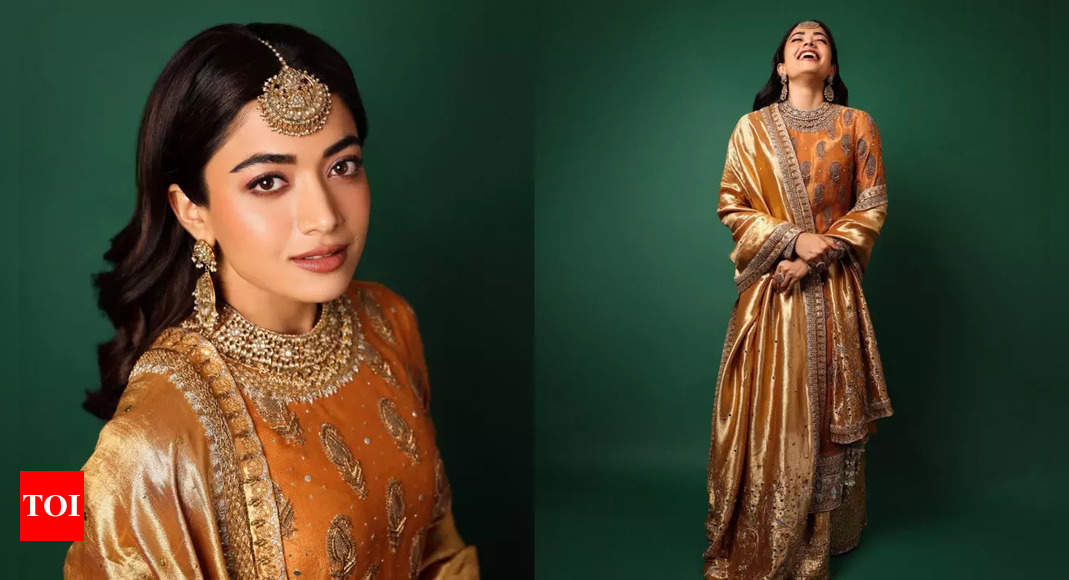 Rashmika Mandanna looks shadi-ready in kurta set by Pakistani designer Iqbal Hussain – Times of India