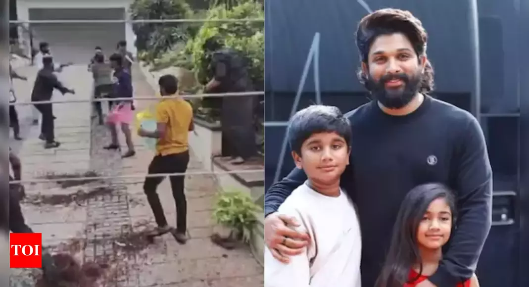 Allu Arjun's children Ayaan and Arha evacuated amid vandalism at Jubilee Hills home