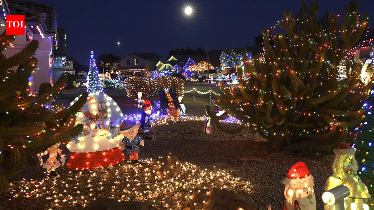 Twinkling lights and sparkling trees: Festive cheer sweeps across US ...