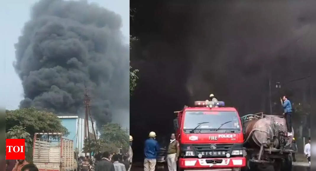 Massive blaze engulfs two factories in Indore's Sanwer Road industrial area