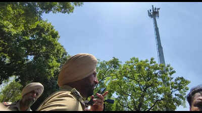 Mobile tower installation: MC official suspended