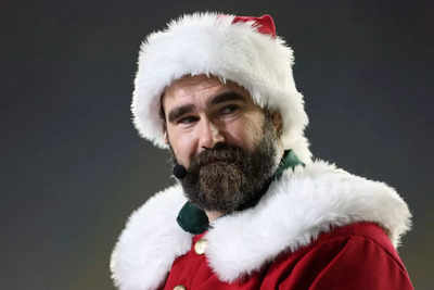 Jason Kelce had a blast before Monday Night Football and went with the idea of dressing up as Santa Claus