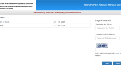 IRDAI Assistant Manager Phase 1 scorecard 2024 declared, check direct link here