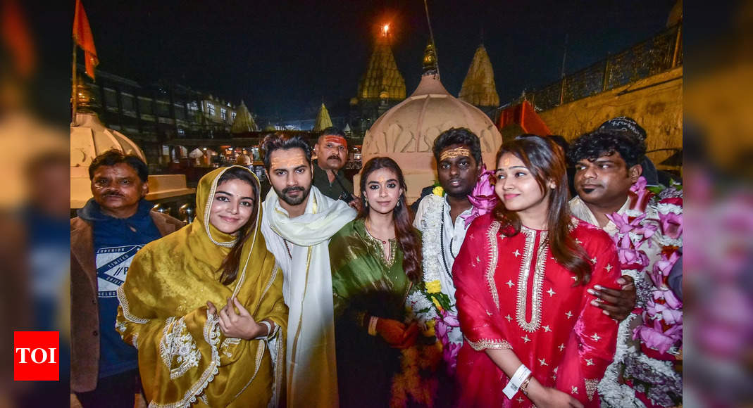 Varun Dhawan, Keerthy Suresh, Wamiqa Gabbi perform bhasma aarti at Mahakal Temple