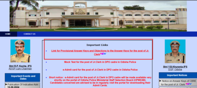 Odisha police junior clerk provisional answer key 2024 released at opclerk.cbexams.com: Direct link to check here