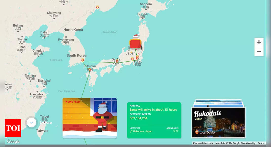 Christmas 2024: How and when Google started tracking Santa Claus' journey from North Pole