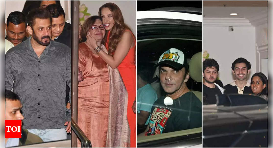 Salman Khan, Iulia Vantur, Helen, Sohail Khan and family celebrate Arbaaz Khan and Sshura's first wedding anniversary with close friends