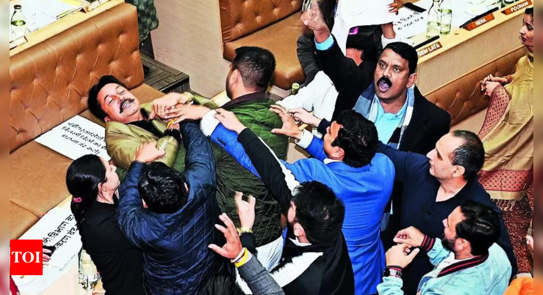 Brawl follows barbs in Chandigarh civic body in Cong-AAP vs BJP clash