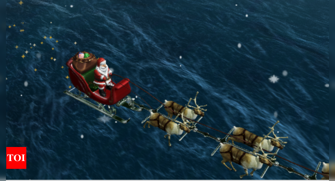 Where is Santa? Follow his sleigh in real time as he delivers gifts worldwide