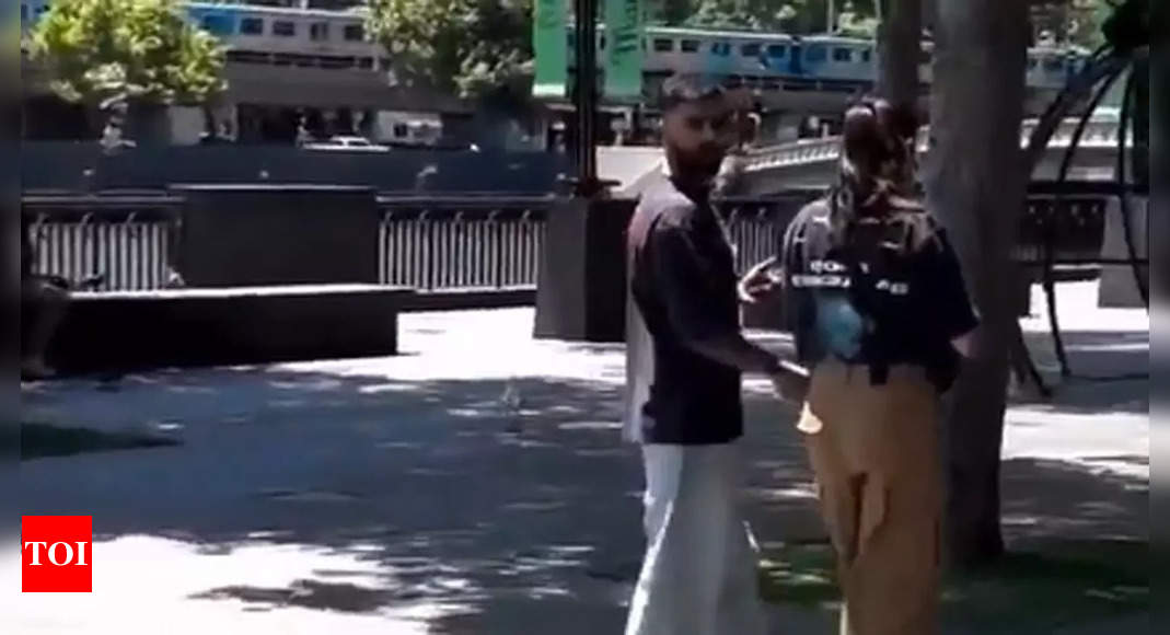 Virat Kohli, Anushka Sharma spotted strolling in Melbourne city – Watch | Cricket News – Times of India