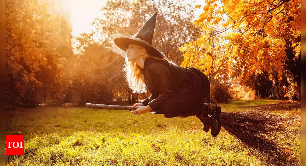 Woman dressed as witch and paragliding with broomstick is the funniest thing on internet