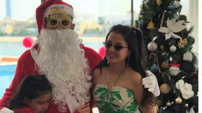 MS Dhoni embraces the festive spirit, dons Santa costume for Christmas celebration at home