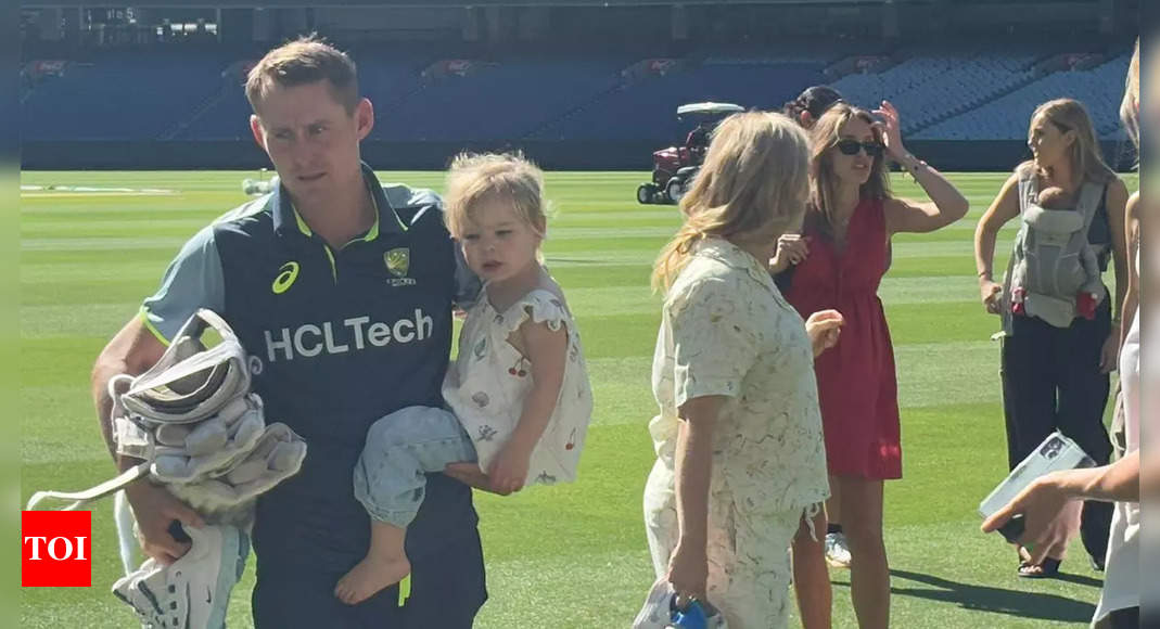 Dads’ day out! Australian stars unwind with with wives, kids at MCG. Watch | Cricket News – Times of India