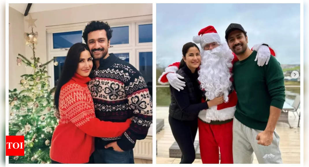 Katrina Kaif and Vicky Kaushal get cuddly in sweaters as they celebrate Christmas with the Kaif family - Pics Inside