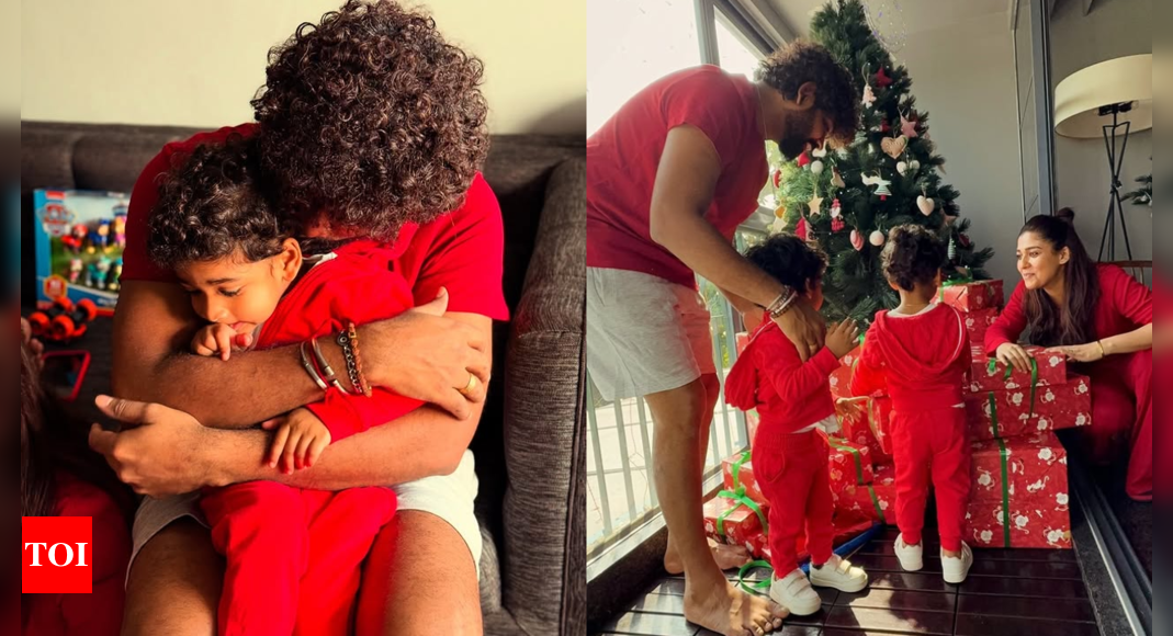 Nayanthara and Vignesh Shivan celebrate Christmas with twins Uyir and Ulag