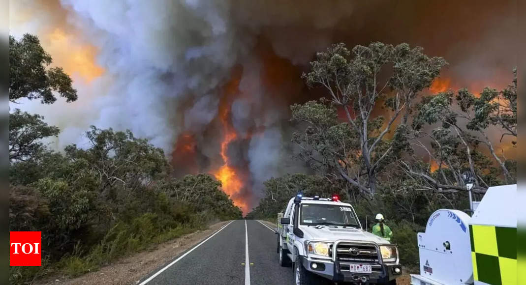 Heat wave leads to warnings of potentially devastating wildfires in southern Australia