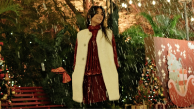 Radhika Ambani serves red and white Christmas angel look with cosy glamour and elegance