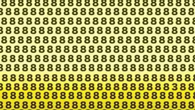 Optical Illusion: Only people with exceptional observational skills can spot the hidden '3' among 8's in under 7 seconds!