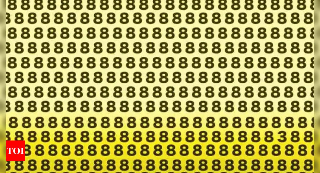 Optical Illusion: Only people with exceptional observational skills can spot the hidden '3' among 8's in under 7 seconds!