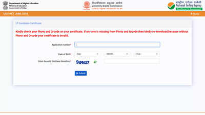 UGC NET June 2024 certificate released: Download now at ugcnet.nta.ac.in