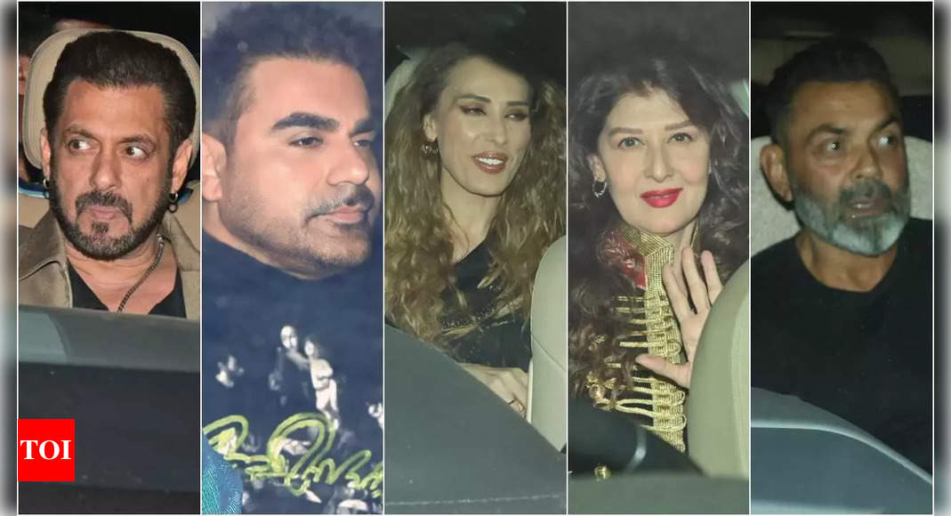 Salman Khan turns 59: Arbaaz Khan-Sshura, Iulia Vantur, Sangeeta Bijlani, Bobby Deol and close friends celebrate at Arpita Khan Sharma's residence