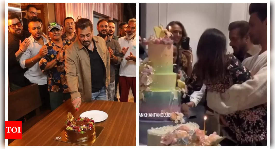 INSIDE PICS from Salman Khan's 59th birthday celebrations with family and friends; 'Sikandar' star cuts cake with niece Ayat