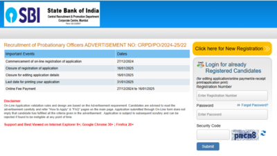 SBI PO 2024: Registration begins at sbi.co.in, check important dates and direct link here