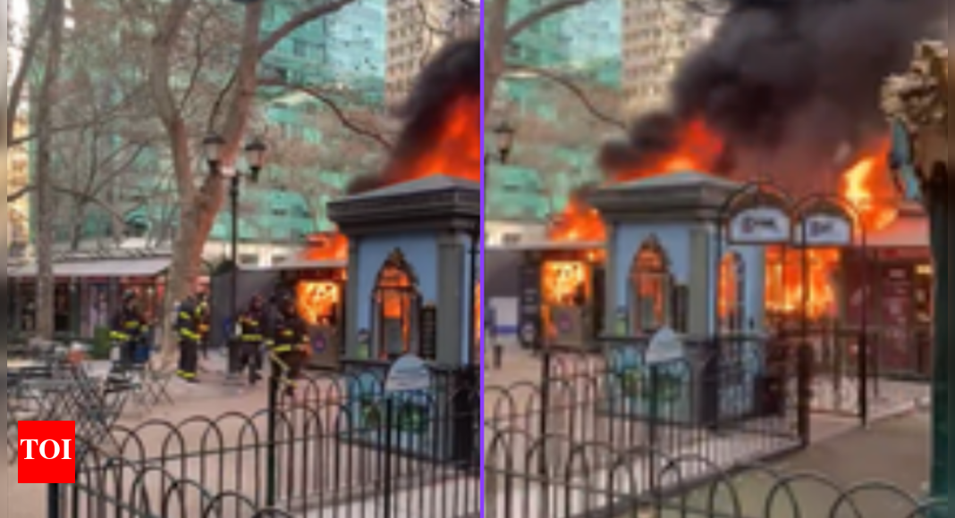 Fire breaks out at NYC's Bryant Park holiday market stall