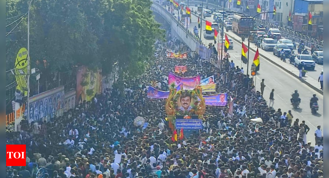 Traffic disruption in Chennai amidst DMDK rally on Vijayakanth's death anniversary