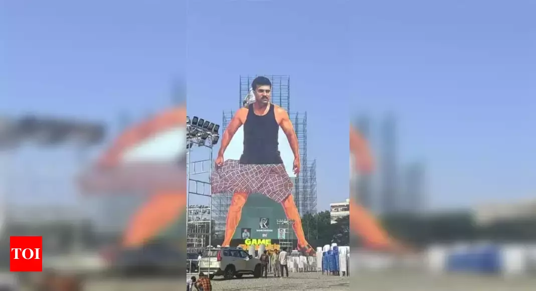 Ram Charan’s 256-foot cutout erected in Andhra Pradesh ahead of the 'Game Changer' trailer release