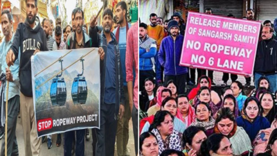 J&K: Katra protest against ropeway enters 5th day, BJP MLA also joins in