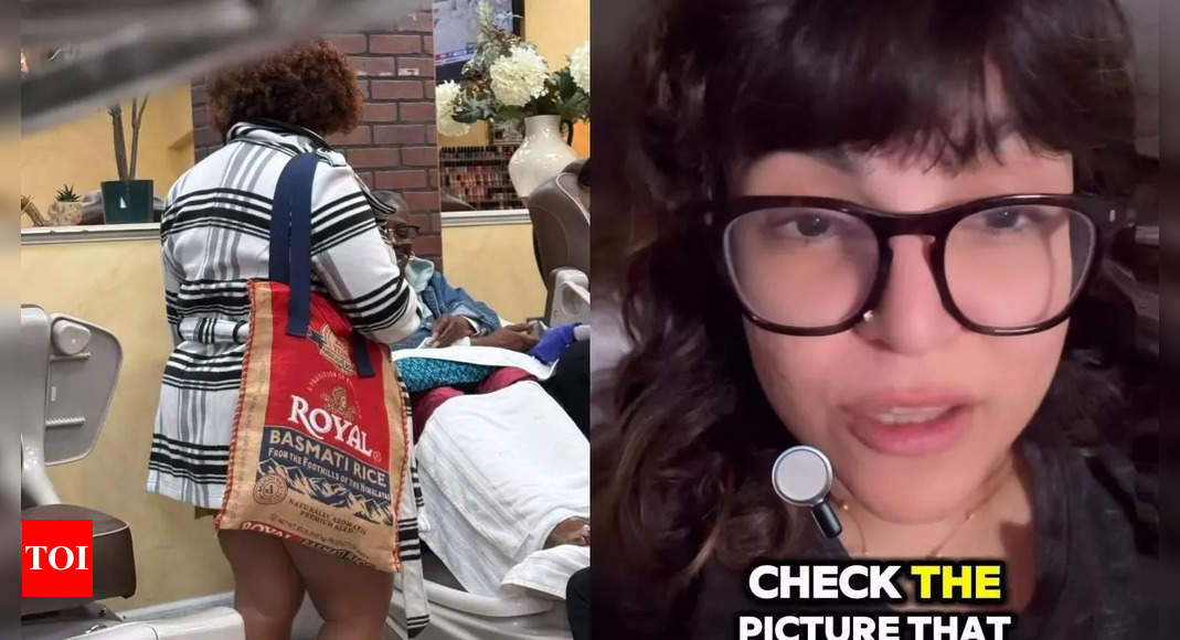 “Who needs Gucci when you have Basmati?”: US woman goes viral for her fashion choice of using basmati rice bag as carry bag | – Times of India