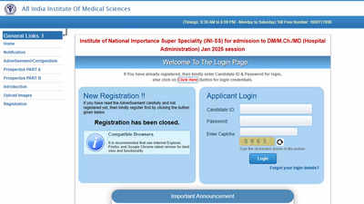 AIIMS INI SS 2025 counselling round 1 revised schedule announced; check details here