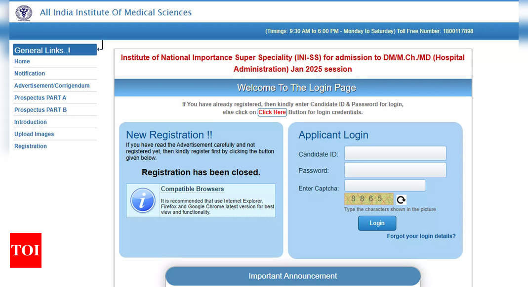 AIIMS INI SS 2025 counselling round 1 revised schedule announced; check