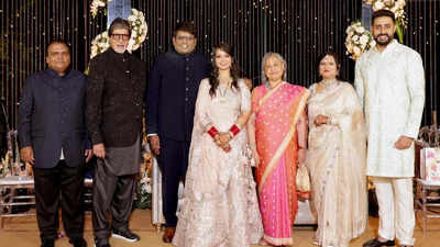 Abhishek Bachchan, Amitabh Bachchan, Jaya Bachchan attend a wedding in Mumbai, PIC goes viral