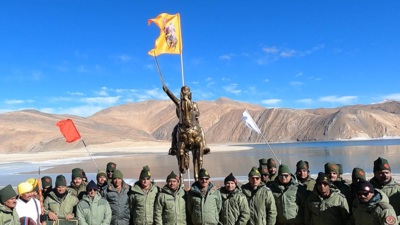 Army installs Shivaji statue at Pangong lake, Ladakh councillor questions relevance