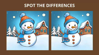 Optical Illusion: Can you spot 3 differences between these snowmen?