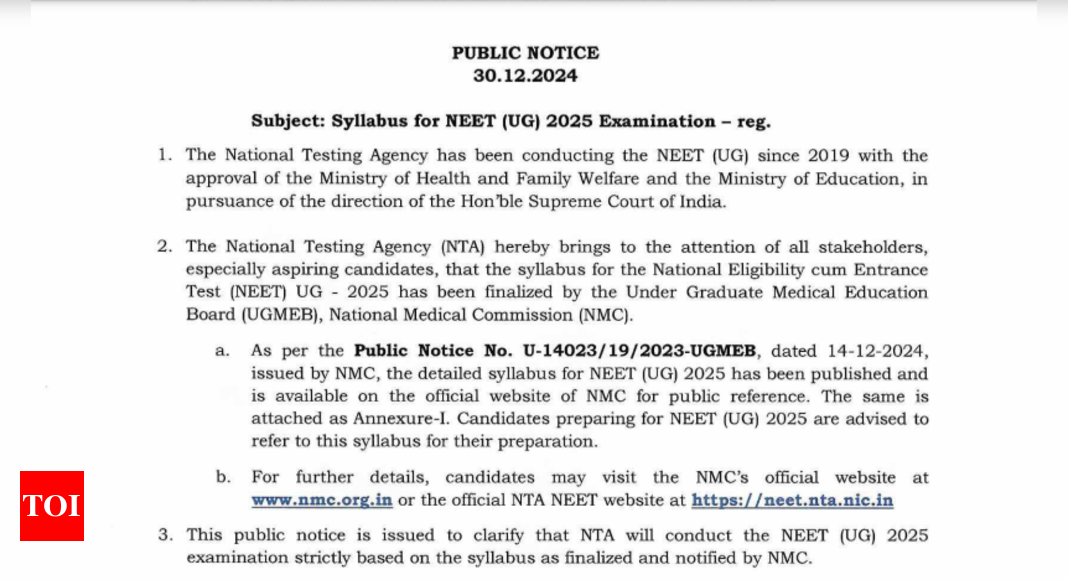 NEET UG 2025 official website announced: Check key details here